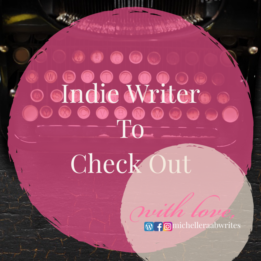 Indie Writer to Check Out on Pink CIrcle over typewriter keyboard